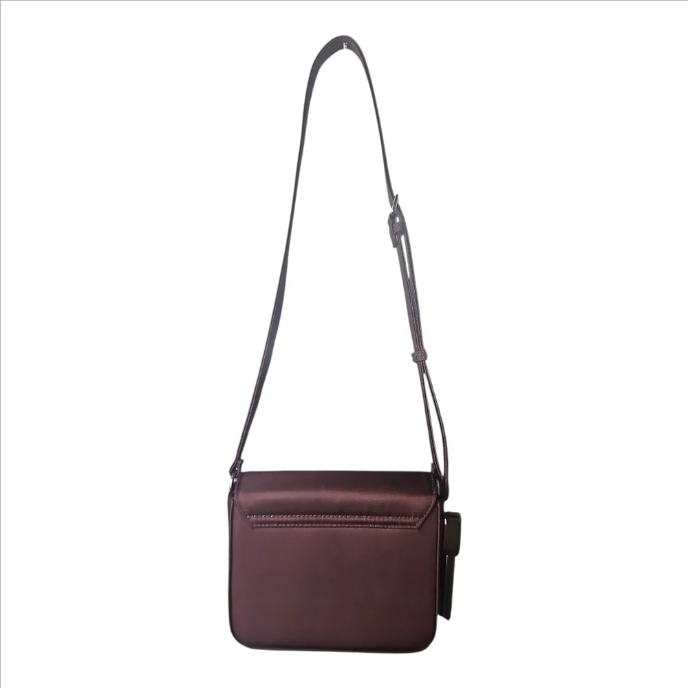 EDIE PARKER | Burn Leather Crossbody Bag Brown Minimal Shoulder Bag - Picture 3 of 10